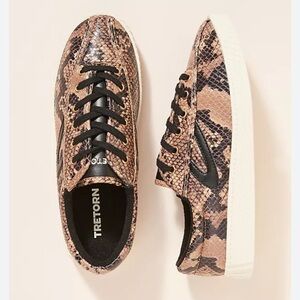 Tretorn sneakers Anthropologie animal print retro size 6.5 Nylite